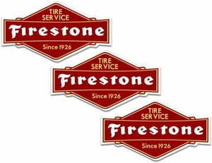 3枚セット FIRESTONE1926 レーシングステッカー 世田谷ベース ms136-3s