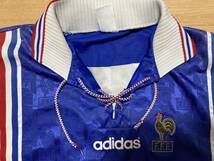 ☆adidas(アディダス) 1996年 フランス代表ユニフォーム上下セット レースアップ ☆ _画像4