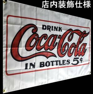 * shop interior ornament specification *CC02 Coca Cola flag Classic retro flag poster tin plate signboard Cola poster USA miscellaneous goods american miscellaneous goods import miscellaneous goods 