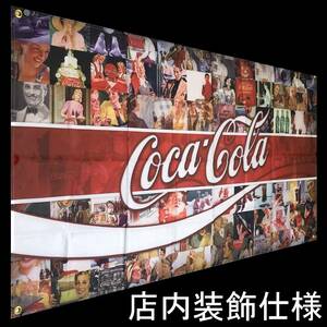 * shop interior ornament specification *CC01 Coca Cola flag Classic retro flag poster tin plate signboard Cola poster USA miscellaneous goods american miscellaneous goods import miscellaneous goods 