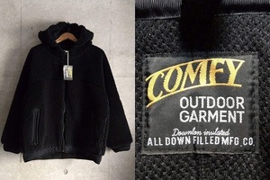 美品♪COMFY OUTDOOR GARMENT RABBIT HOODIE 廃盤 希少 黒 M コンフィラビットフーディーブラックレトロリズムロストヒルズ検パタゴニア