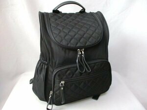 [O904] mother's bag rucksack *BK quilting . present . cushion attaching H39cm