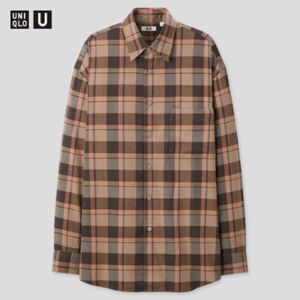 UNIQLO U / ライトフランネルワイドフィットチェックシャツ（長袖）