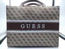 未使用品 GUESS/ゲス ハンド・トートバッグ スクエアシルエット モノグラム_画像4