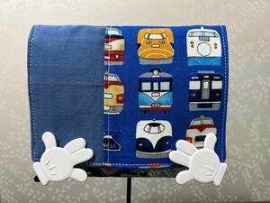 ●ハンドメイド●電車＊新幹線　移動ポケット　クリップなし　青