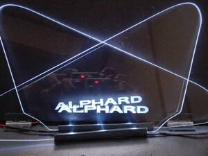 光る エンブレム 三角窓　Aピラー LED 20/25系　アルファード ALPHARD Ｗ