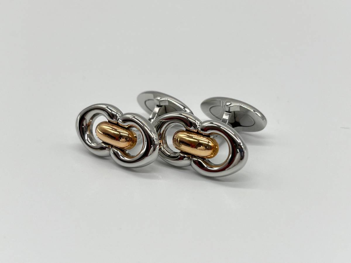 新色追加 18K刻印 カフスボタン ラピスラズリ 18金 美品