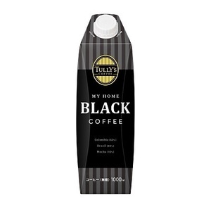 . wistaria .TULLY*S COFFEE MY HOME BLACK COFFEE paper pack (1000ml 6ps.@)x2 case / roof type cap attaching container / breaking the seal front normal temperature preservation possible 