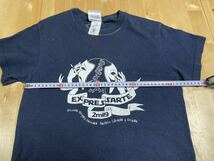 【送料無料】メンズ半袖Tシャツ Hispano Mexicana Express Arte 2009 記念Tシャツ 丸襟★レアTシャツ ネイビーブルー Mサイズ★中古品_画像4