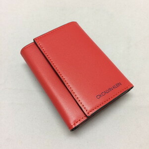  очень красивый товар Calvin Klein три складывать кошелек красный [jgg]