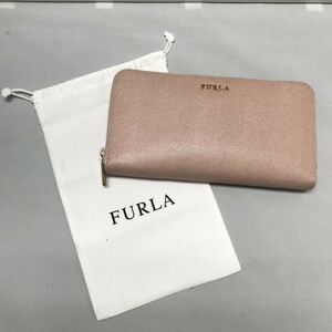 FURLA ラウンドファスナー長財布 ピンク [jgg]