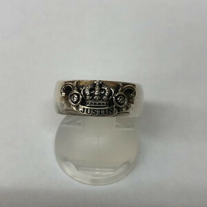 Justin Davis silver Icon Logo ring 925 approximately 8 number [jgg]