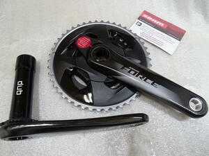 新品 SRAM FORCE AXS 12速 DUB 46/33 165mm パワーメーター付チェーンリング&カーボンクランクセット　