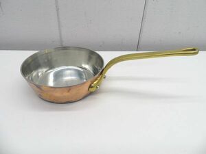 E1245 unused * copper made * taper saucepan φ24cm Tochigi Utsunomiya used business use kitchen equipment 