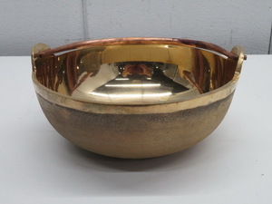E1329◆銅製◆いろり鍋 φ18cm 栃木 宇都宮 中古 業務用 厨房機器