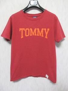 TOMMY GOODWEAR トミー グッドウエア Tシャツ 半袖 ロゴ アメリカ製 メンズ M 赤irmri yg2391