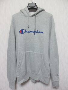 Champion チャンピオン スウェット パーカー ロゴ メンズ XXL 大きいサイズ グレー　irmri kn278