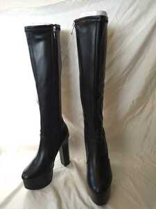  new goods [L] metal rouge . rain combined use tea n key heel long boots comfort fwa cushion maaRu