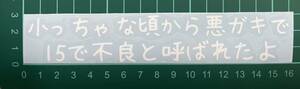 カッティングステッカー　車　バイク　シール　ステッカー　トラック　デコトラ　ポエム　文字　切り抜き　詩