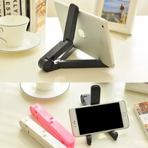 折りたたみ式スタンド 角度調節可能 コンパクト収納 スタンド iPad タブレット PC スマートフォン 対応 ホワイト;HP0446;_画像3