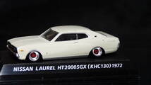 KHC130：1972/カスタム/アドバンA3A 赤 白:シャコタン ローレル・ハノ字のペッタン仕様の観賞用！！/深リム 2000SGX HT コナミ絶版名車5弾_画像1