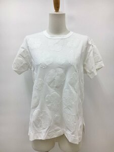 タオ tao プルオーバー Tシャツ S ホワイト 半袖 TI-T013 AD2021 日本製 花モチーフ コムデギャルソン COMME des GARCONS 2211WR034