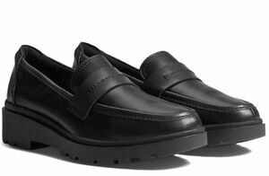 Clarks 24.5cm коричневый n ключ Loafer туфли без застежки легкий кожа толщина низ черный soft стелька Flat формальный спортивные туфли RRR63