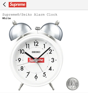 【新品正規】22aw supreme Seiko Alarm Clock / シュプリーム サイコー 時計　目覚まし時計　置き時計 22fw