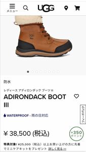 【新品、★超厚手★】UGG ADIRONDACKⅢ アグ防水防寒ブーツ JP22