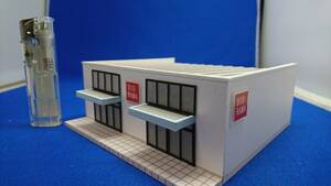 ◆オリジナル店舗建築模型02◆スケール1/150 Nゲージ　ジオラマ　雑貨　インテリア　鉄道模型