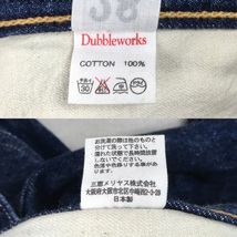 DUBBLE WORKS ダブルワークス Lot332 日本製 スリムフィット デニム ジーンズ W28 L32 革パッチ セルビッチ 隠しリベット ボタンフライ_画像10