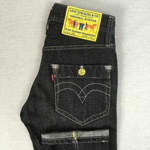 Levi's リーバイス 502 00502-0171 10年 ブラック デニム パンツ ジーンズ W28 L32 ジップフライ ユーズド加工