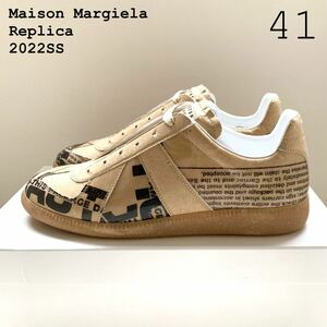 新品 2022SS メゾンマルジェラ Maison Margiela レプリカ Taped Replica スニーカー 41 メンズ 26㎝ ベージュ S57WS0432 P4710 送料無料