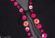 ジャンポールゴルチエJean Paul GAULTIER PARIS ボタン装飾パワーネットカーディガン 黒40 【レディース】_画像9