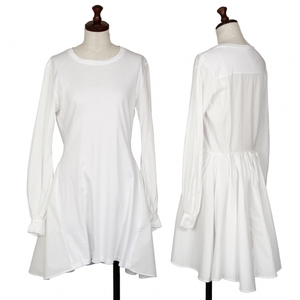  Mihara Yasuhiro MIHARA YASUHIRO back pleat switch shirt One-piece white 36 [ lady's ]