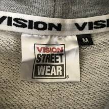 VISION STREET WEAR ヴィジョン ストリート ウェア メンズ フルジップ スウェットパーカー 迷彩柄ポケット付き 美品 size M_画像4