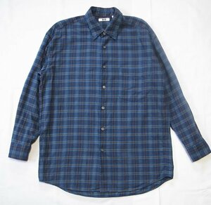 uniulo u ライトフランネルワイドフィットチェックシャツ（長袖） Shirts 長袖シャツ 長袖 ロングスリーブ シャツ ネルシャツ フランネル