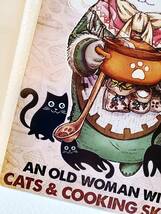 ブリキ看板　HANAKO　レトロ　猫の看板　T40　キジトラ　黒猫　ハロウィーン　ウェルカムボード_画像7