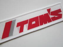 TOMs トムス パーツ 長方形 ロゴ ワッペン/自動車 レーシング F1 カー用品 整備 作業着 ② 165_画像2