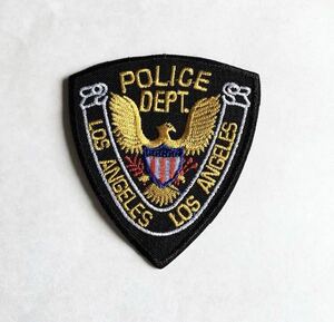 ◆送料無料◆新品　ワッペン アイロンワッペン　パッチ　POLICE ロサンゼルス Los Angeles