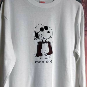 送込 Mad Dog　変態犬 ロンT 長袖Tシャツ 白 XLサイズ 