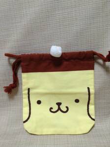 ポムポムプリン フェイス巾着袋 2011年 【Sanrio/サンリオ】 きんちゃく,ふくろ