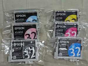 EPSON 純正インクカートリッジ 32 (C,M,Y,BK,LM,LC) 合計6本 [未使用品]