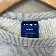 チャンピオン ☆ Champion 人気 Vガゼット ワンポイント刺繍 スウェット トレーナー M グレー 大定番 アメカジ ストリート 古着MIX■DJ166_画像4