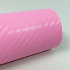 152×30cm ピンク 高品質 3D カーボン ラッピング シート カーラッピング フィルム エアフリー エア抜き 伸縮 貼りやすい 桃色