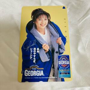 SK【未使用】 飯島直子 【テレカ】 GEORGIA　ジョージア　男のやすらぎ。　コカコーラ テレホンカード 50度数