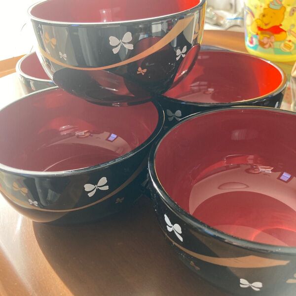 お正月用品 汁椀 お椀5つ