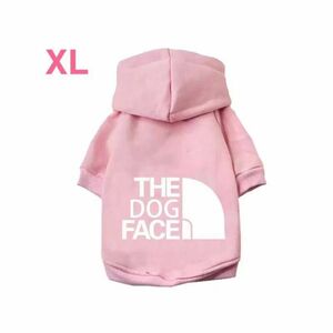 The dogfaceドッグフェイス　犬服パーカーペット用洋服ドッグウェアピンクXL