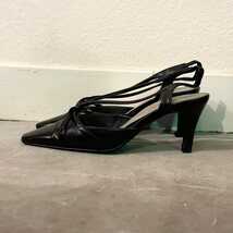 Les Chaussures MIHAMA　ミハマ　パンプス　スクエアトゥ　ヒール　ブラック　黒　/Y680_画像2