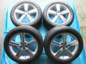 アウディ Ｅ-ｔｒｏｎ純正　9.0J-20インチ IS38 PCD112　ＧＹ Ｆ１アシンメトリック３ 255/50R20　5/7分山付　中古４本セット